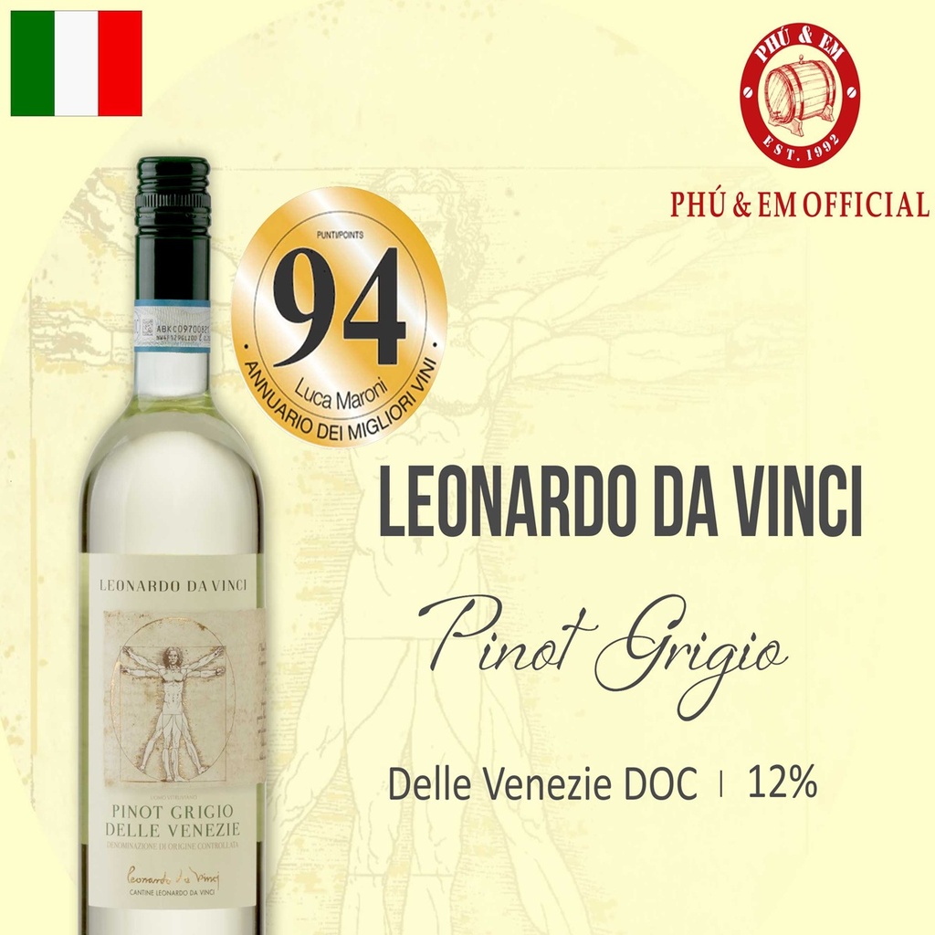 Leonardo da Vinci Pinot Grigio (Glass)