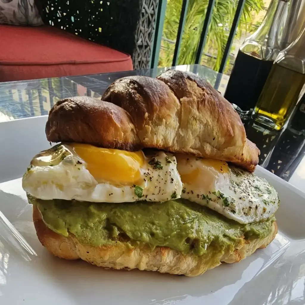 Avocado Mash & Egg Croissant 